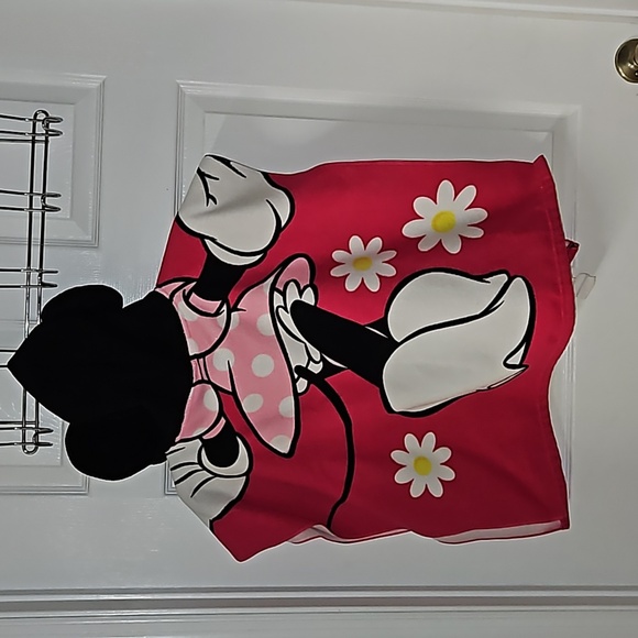 Disney Minnie Mouse Terry Cloth Hooded Ears Polka Dots Bow Dress Up Towel Daisy - Picture 2 of 9